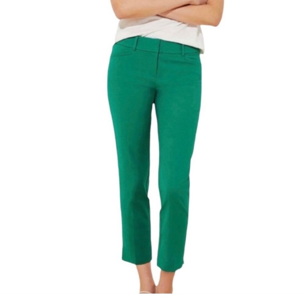 The Riviera Pant by LOFT cropped pant kelly green
